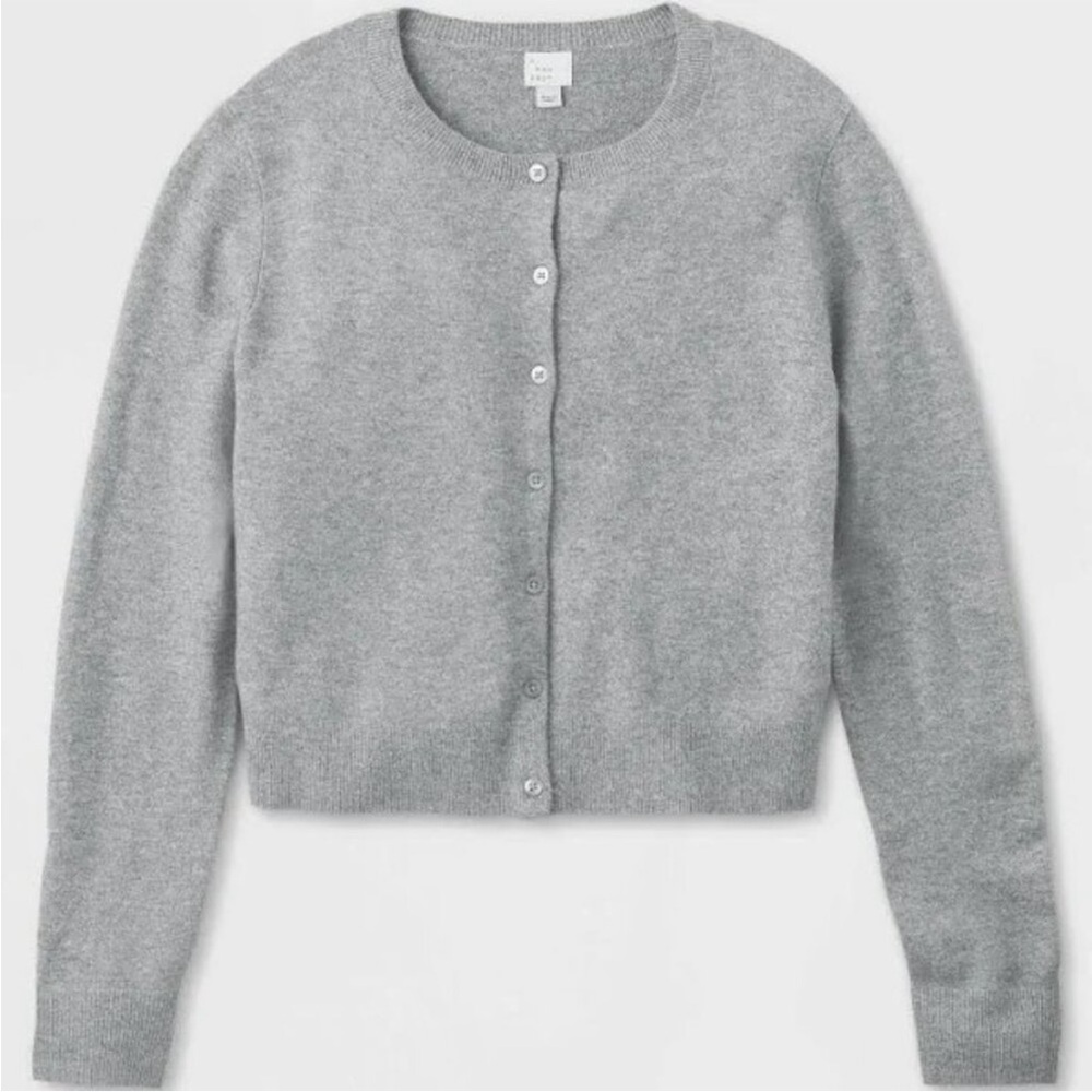 a new day Women's Light Gray Cardigan Sweater